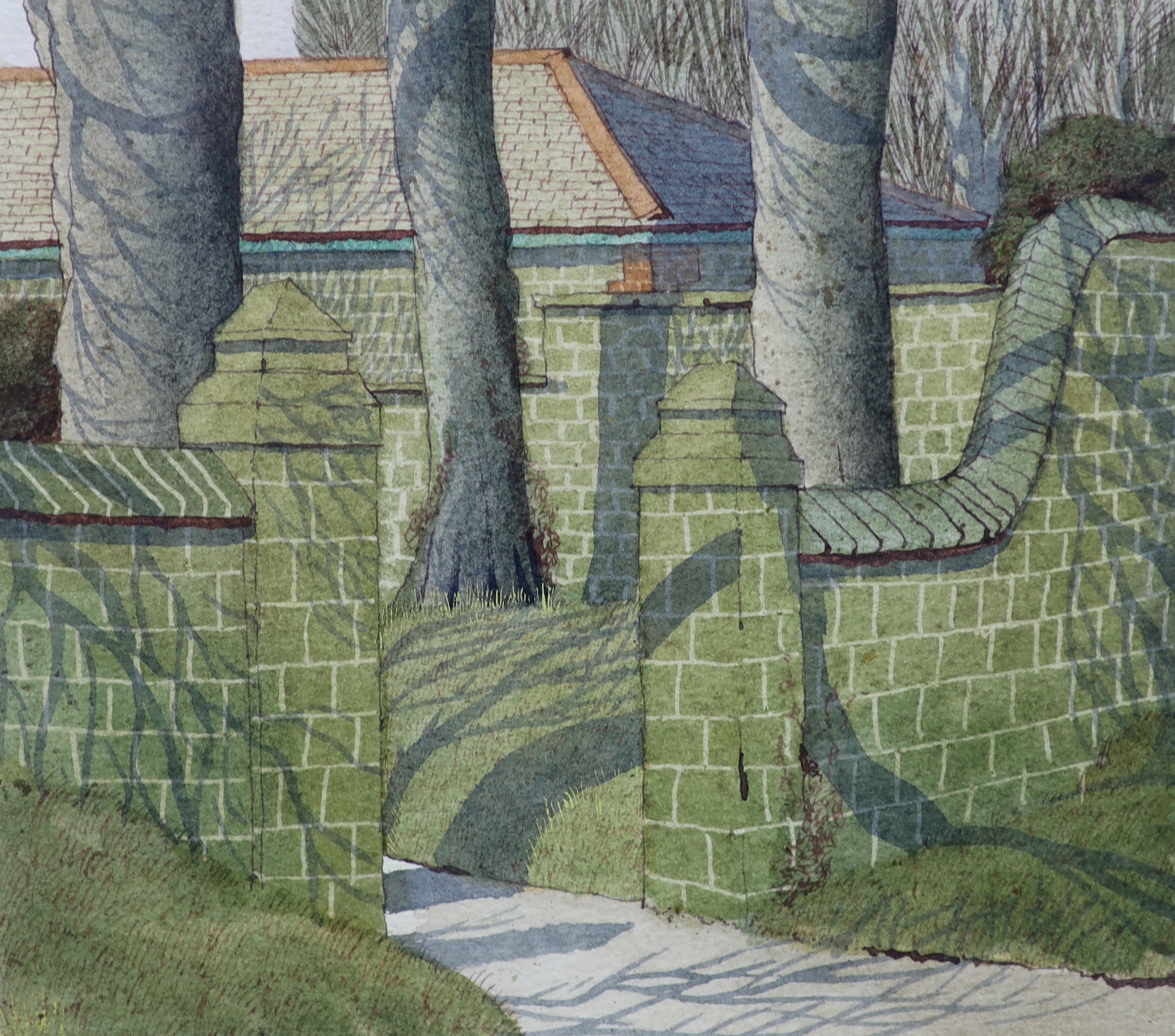 Simon Palmer (British, b.1956), 'A Warm Morning', watercolour, 16.5 x 18.5cm